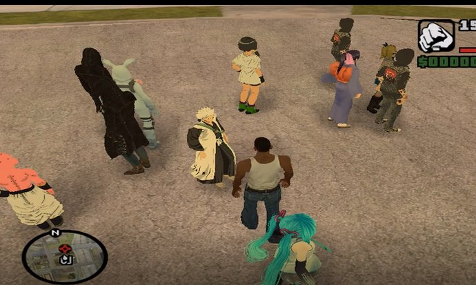 GTA San Andreas Anime and Games peds pack Mod  GTAinside.com